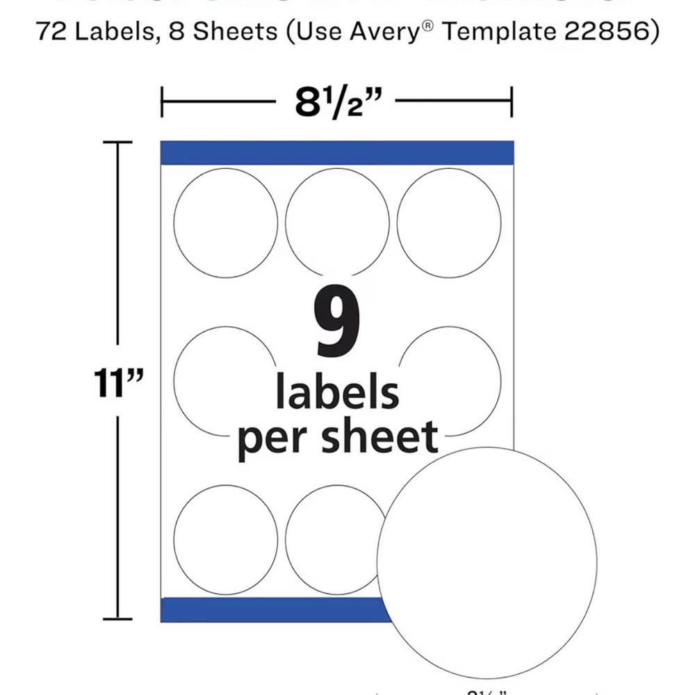 Avery Round Labels - Picture 2 of 5